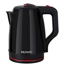 AILYONS Electric Tea Kettle, Water Boiler Jug & Heater 2L/2.2L, Fast Boiling 1500W BPA-Free Stainless Steel Kettle with Auto Shut-Off, Cordless, Safe & Durable for Home and Office