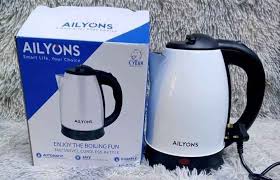 AILYONS 1.8 L Electric Kettle Water Heater & Boiler Jug Stainless Steel, Fast Boil, Coil-less Interior, Auto Shut-Off, Energy Efficient, Safe & Durable Design for Home and Office Use