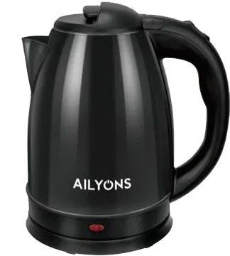 AILYONS 2L Stainless Steel Electric Kettle + FREE Extension Cable – Coil-less Water Heater & Boiler Jug – Fast Boiling, Auto Shut-Off, Energy Efficient, Silver Finish