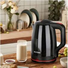 AILYONS FK-0301 1.8L Stainless Steel Electric Kettle – 1500W Energy Efficient, Auto Shut-Off, Boil-Dry Protection, Illuminating Light & Safety Lock Lid, Durable & Stylish Black Design