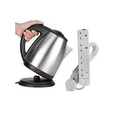 AILYONS Electric Kettle + Iron Box + 4 Way Extension Set – Fast Boil, Safe, Durable & Multi-Functional Home Appliance Bundle