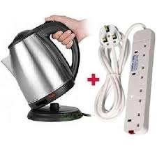 AILYONS Electric Kettle + Iron Box + 4 Way Extension Set – Fast Boil, Safe, Durable & Multi-Functional Home Appliance Bundle