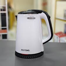 AILYONS 2.2L Automatic Electric Water Kettle – Black & White Insulated Stainless Steel – Fast Boil, Safe & Durable Household Kettle