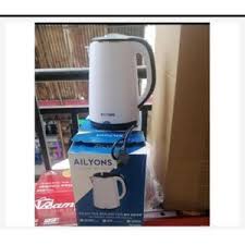 AILYONS 2.2L Automatic Electric Water Kettle – Black & White Insulated Stainless Steel – Fast Boil, Safe & Durable Household Kettle
