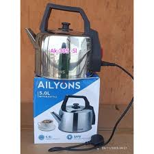 AILYONS 5L Stainless Steel Electric Kettle – Extra Large Capacity Hot Water Boiler & Heater Jug with Automatic Shutoff, Durable Fast-Boiling Appliance for Home & Office