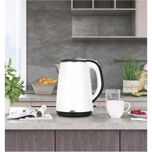 AILYONS 2.2L Automatic Electric Water Kettle – Black & White Insulated Stainless Steel – Fast Boil, Safe & Durable Household Kettle