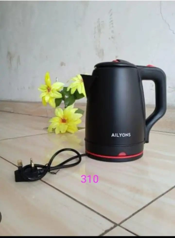 AILYONS FK-0310 Stainless Steel 2.2L Electric Water Kettle – Black, Fast Boil, Durable, Energy-Efficient, Sleek Design for Home & Office Use