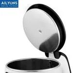 AILYONS 2.2L Automatic Electric Water Kettle – Black & White Insulated Stainless Steel – Fast Boil, Safe & Durable Household Kettle