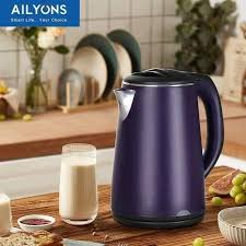 AILYONS FK-0308 Stainless Steel 2.2L Electric Kettle + Free Gift – Fast Boil, Durable & Convenient Home Appliance Bundle