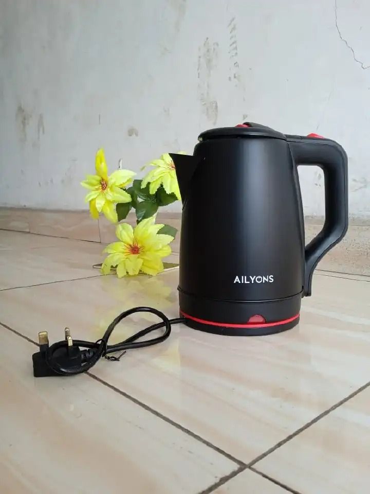 AILYONS Electric Tea Kettle – 2.2L Cordless Stainless Steel Water Boiler Jug with Fast Boiling 1500W, BPA-Free, Auto Shut-Off, Boil-Dry Protection, Energy Efficient, Modern Kitchen Appliance