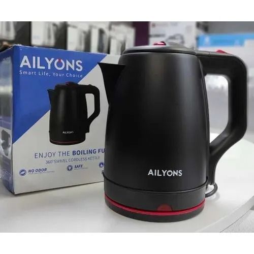 AILYONS 1.8L Electric Kettle Water Heater & Boiler Jug – Coil-less Stainless Steel Cordless Kettle with Rapid Boil, Auto Shut-Off, Boil-Dry Protection, Energy Efficient, Modern Kitchen Appliance