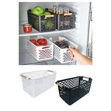 Multipurpose Pantry Storage Baskets Organizer – White Plastic Kitchen, Dining, Bathroom, Vanity Table Storage for Fruits, Vegetables, Household Items