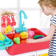 Kids Toy Kitchen Set with Functional Water, Complete Play Food, Utensils, and Storage Rack for Interactive Pretend Cooking Fun