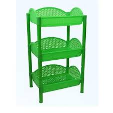 3-Tier Multi-Layer Fruit and Vegetable Storage Rack with Utensil Holder for Neat and Organized Kitchen, Space-Saving Countertop & Floor Design, Durable Rust-Resistant Metal Stand for Home or Commercia