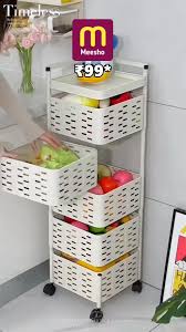 Metallic 5 Layer Fruits and Vegetable Rack – Sturdy Kitchen Storage Organizer for Fruits, Vegetables, and Pantry Essentials, Space-Saving Home Kitchen Shelf with Durable Multi-Tier Design