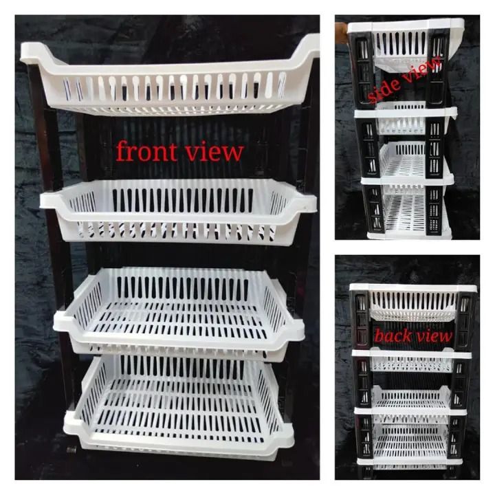 4-Storey Multipurpose Kitchen Storage Rack for Dishes, Cutlery, and Fruits – Durable Space-Saving Organizer for Home, Countertop, and Pantry