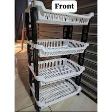4-Storey Multipurpose Kitchen Storage Rack for Dishes, Cutlery, and Fruits – Durable Space-Saving Organizer for Home, Countertop, and Pantry