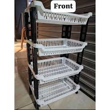 4-Storey Multipurpose Kitchen Storage Rack for Dishes, Cutlery, and Fruits – Durable Space-Saving Organizer for Home, Countertop, and Pantry