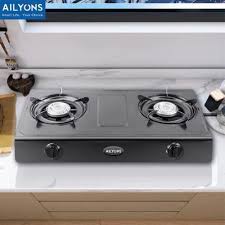 AILYONS Double Burner Gas Cooker Stainless Steel – Efficient, Durable Kitchen Solution with Bonus Gifts for Homes, Apartments & Cooking Enthusiasts