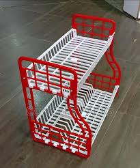 Kenpoly Double Decker Dish Rack – 2 Tier Kitchen Dish Drainer for Plates, Cups & Utensils, Space Saving Countertop Organizer with Durable Rust-Resistant Frame