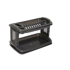 Kenpoly Double Decker Dish Rack No. 2 – High-Quality Plastic Kitchen Drying Stand with Space-Saving Two-Tier Design for Plates, Cups & Utensils