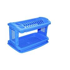 Kenpoly Double Decker Dish Rack No. 2 – High-Quality Plastic Kitchen Drying Stand with Space-Saving Two-Tier Design for Plates, Cups & Utensils