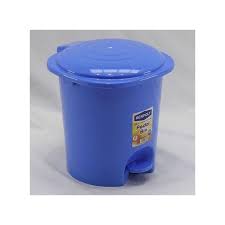 Kenpoly Pedal Bin No3 – 6 Litres Compact Hands-Free Dustbin with Foot Pedal, Durable Plastic Waste Bin for Home, Office, Kitchen & Bathroom Use