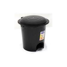 Kenpoly Pedal Bin No3 – 6 Litres Compact Hands-Free Dustbin with Foot Pedal, Durable Plastic Waste Bin for Home, Office, Kitchen & Bathroom Use