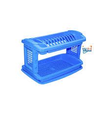 Kenpoly Quality Double Decker Dish Rack – Sturdy, Spacious Kitchen Organizer for Plates, Cups, Bowls & Utensils, Durable Plastic Design for Efficient Drying and Tidy Counters