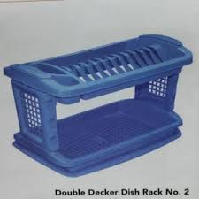 Kenpoly Quality Double Decker Dish Rack – Sturdy, Spacious Kitchen Organizer for Plates, Cups, Bowls & Utensils, Durable Plastic Design for Efficient Drying and Tidy Counters