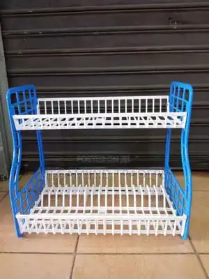 Kenpoly Double Decker Dish Rack – Space-Saving 2-Tier Plastic Kitchen Organizer for Plates, Cups & Utensils, Durable & Stylish Multi-Color Design for Every Home