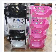 Kenpoly 3-Tier Multipurpose Storage Trolley with Wheels – Durable Plastic Organizer Rack for Home, Kitchen, Bathroom & Office, Easy Mobility & Space-Saving Organization