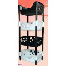 Kenpoly 3-Tier Multipurpose Storage Trolley with Wheels – Durable Plastic Organizer Rack for Home, Kitchen, Bathroom & Office, Easy Mobility & Space-Saving Organization