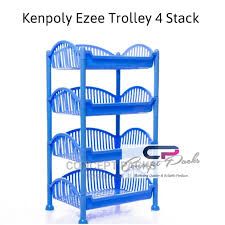 Kenpoly 4-Tier Stainless Steel Dish Rack – Space-Saving, Durable Kitchen Organizer for Plates, Cups & Utensils, Easy Assembly and Quick Disassembly