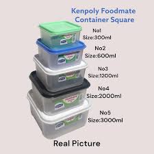 3 Pc Kenpoly Foodmate Square Kitchen Storage Containers – 600ml Each, Stylish, Durable, High-Quality & Elegant Set for Organized Pantry, Fridge & Everyday Food Storage