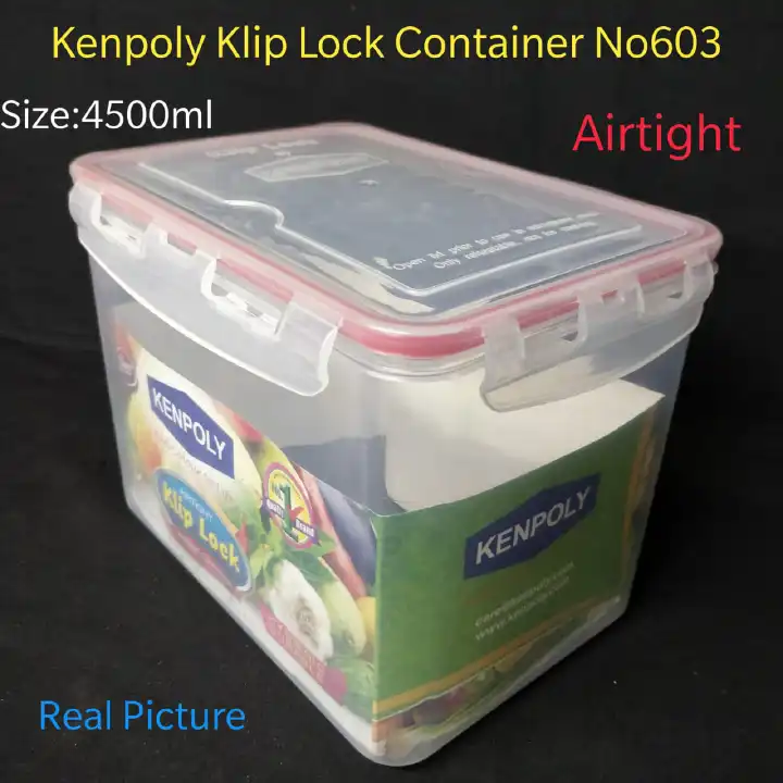 Kenpoly Heavy-Duty Plastic Klip Lock Airtight Home Storage Container – Secure Seal Food Keeper for Kitchen, Pantry & Fridge Organization