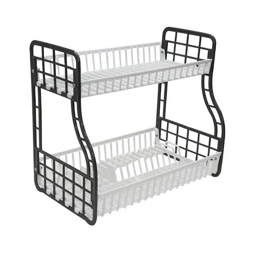 Kenpoly Double Decker Dish Rack – Spacious, Durable Kitchen Organizer for Plates, Bowls, Cups & Utensils, Perfect for Countertops, Cabinets & Efficient Dish Drying
