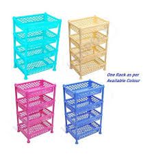 Kenpoly Rectangle Kitchen Home Trolley Organizer – Durable, Spacious, Multi-Tier Storage Cart for Kitchen, Bathroom & Home Organization