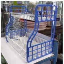 Kenpoly 2 Tier Stainless Steel Dish Rack – Durable, Space-Saving Kitchen Organizer for Plates, Cups & Utensils, Perfect for Homes, Apartments & Easy Drying