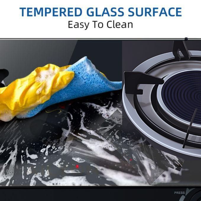 AILYONS GS005A Double Burner Infrared Gas Cooker - Glass Top