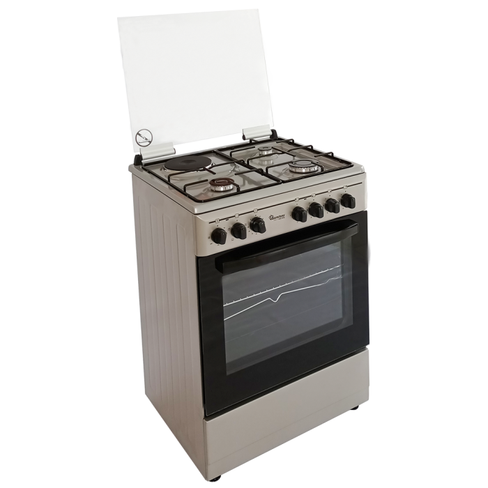 RAMTONS 60x55, 3 Gas Jet Burners + 1 Rapid Plate Cooker with Electric Oven
