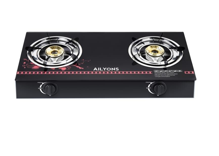 [ NEW MODEL] AILYONS GS025,  2 Burner - Glass Top Gas Cooker