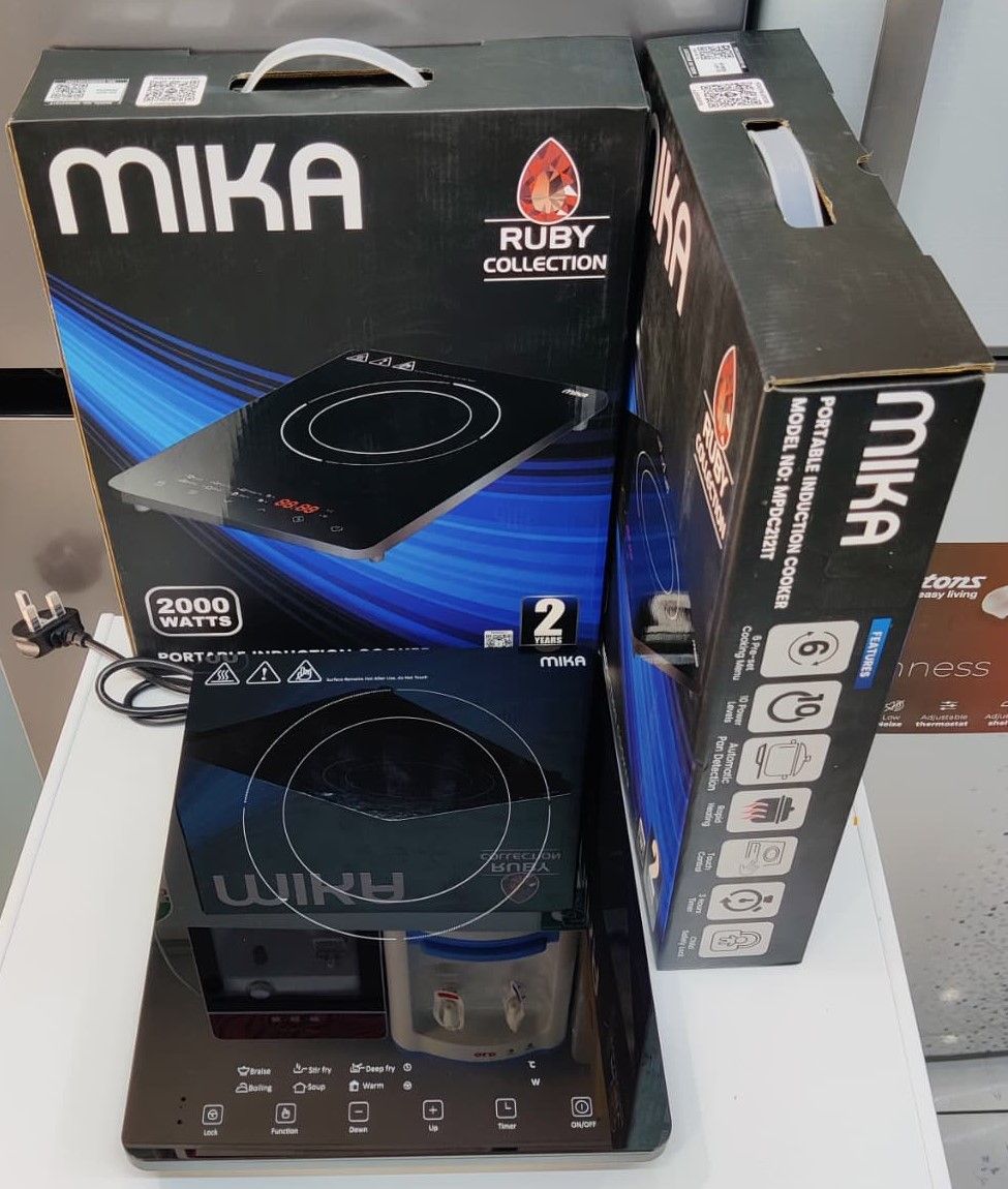 MIKA Induction Cooker, Single Cooking Zone, Black