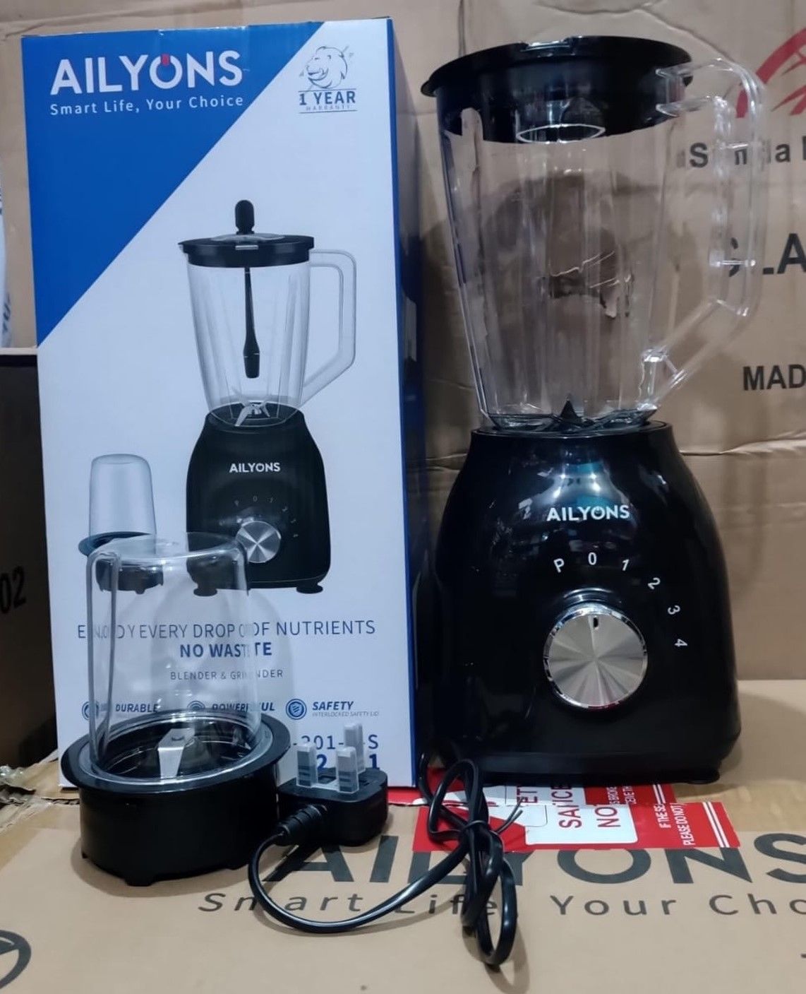 TODAY ONLY!! AILYONS 1.5L, 2 In 1 Quality Blender with Grinder