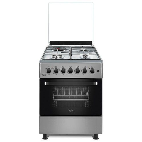 TODAY'S OFFER!! MIKA  58cm x 58cm, 3 Gas Jet Burners +1 Rapid Plate, Electric Oven Free Standing Cooker