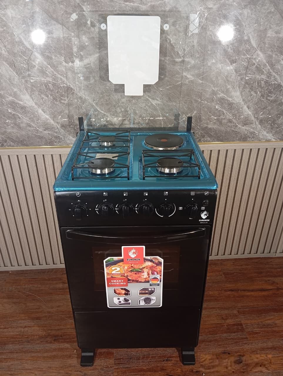 Euroken 50x50, 3 Gas Jet Burners + 1 Hot Plate Cooker + Electric Oven