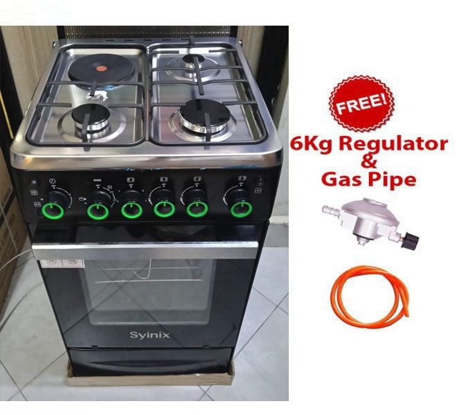 OFFER!! SYINIX 50*55, 3 Gas +1 Electric Standing Cooker with Electric Oven