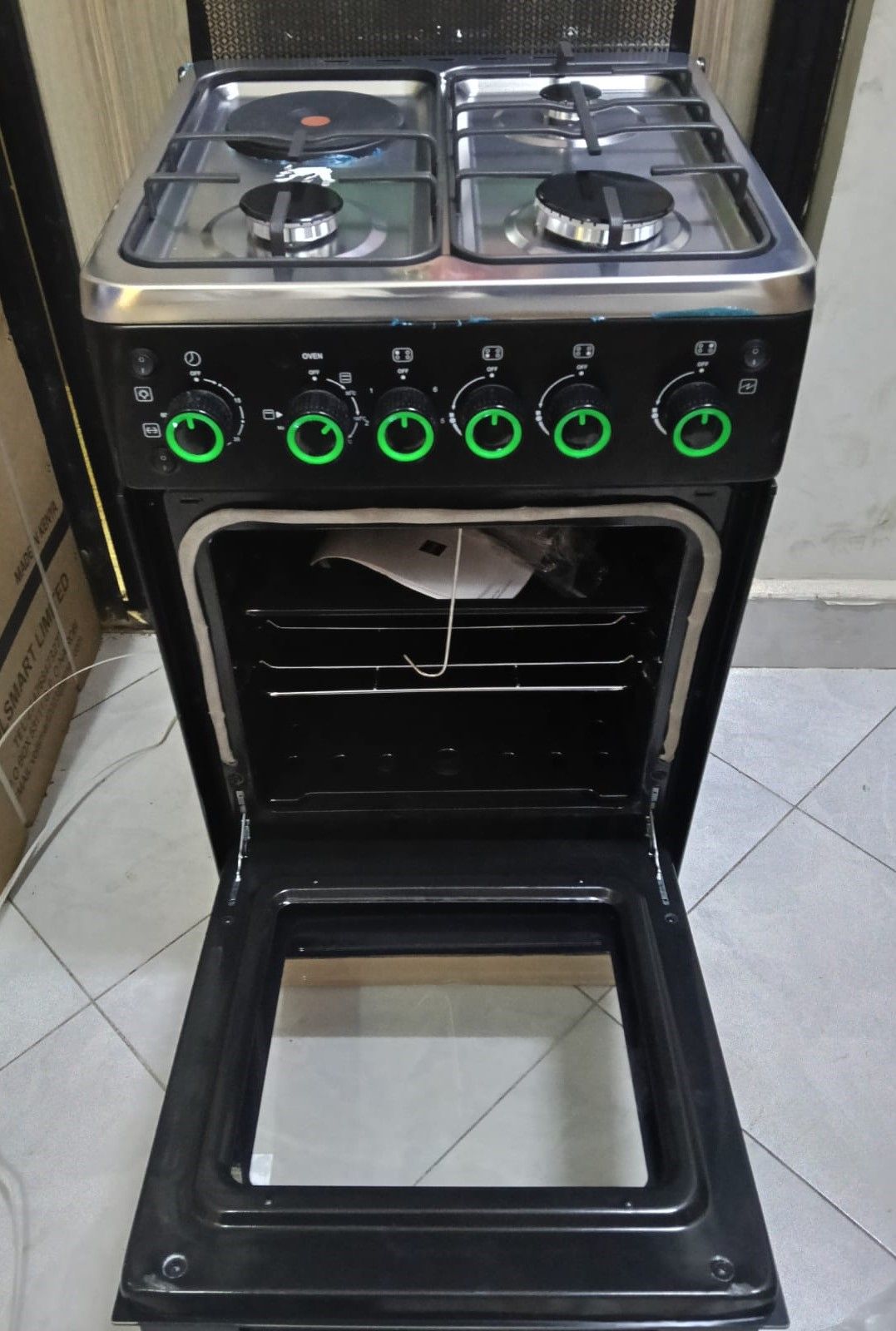 OFFER!! SYINIX 50*55, 3 Gas +1 Electric Standing Cooker with Electric Oven
