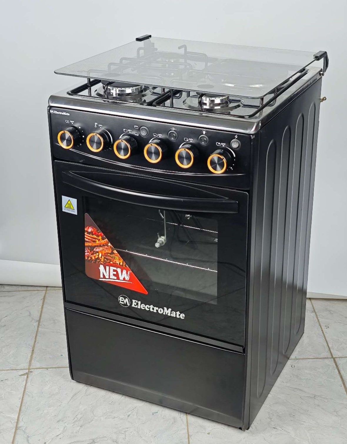 ELECTROMATE 50*55, 3G +1E, Free Standing Cooker with Electric Oven