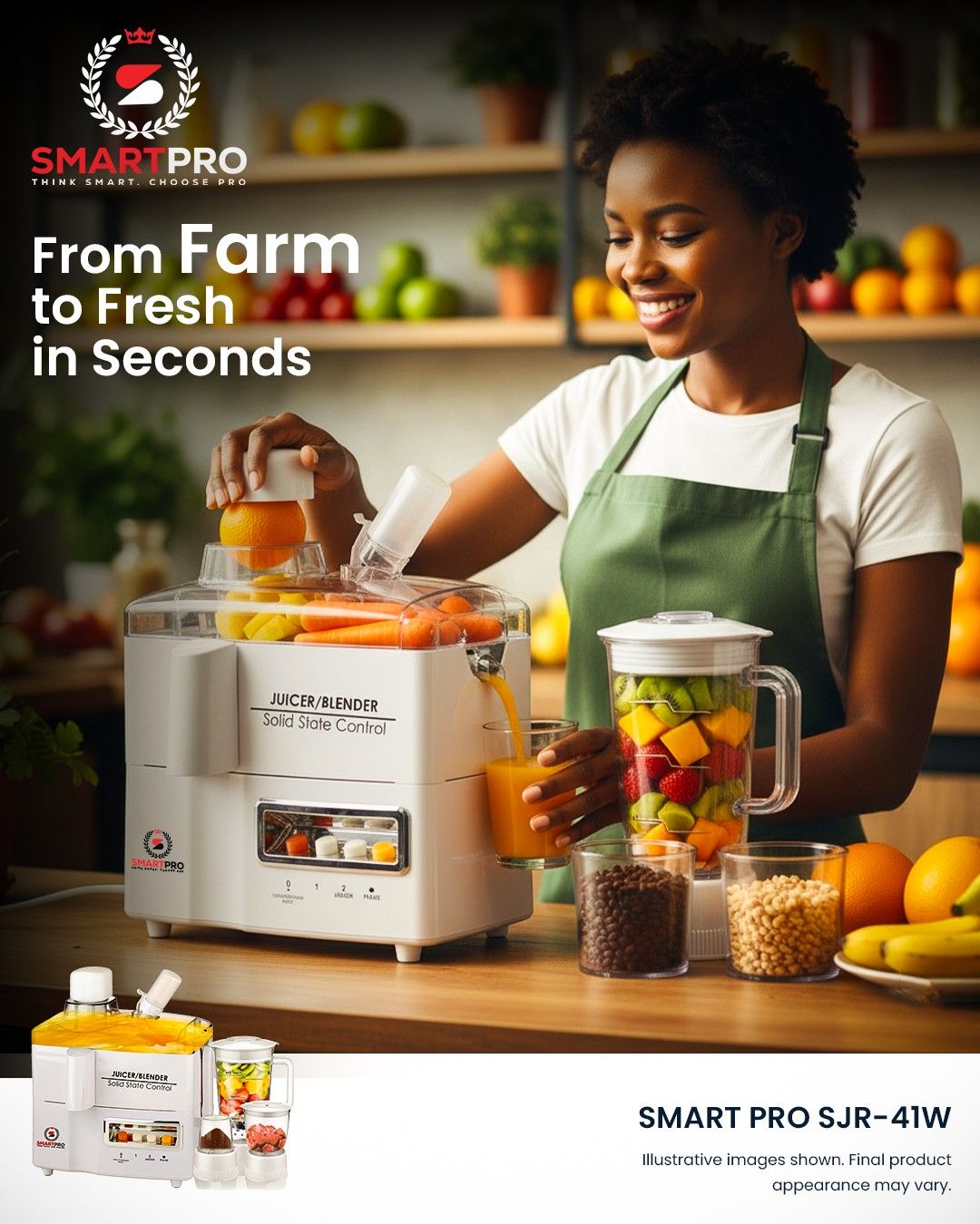 TODAYS OFFER!! SMARTPRO 4 In 1 Food Processor